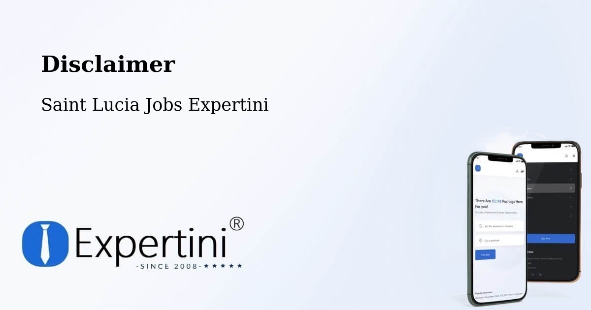 Disclaimer – Labayee - Saint Lucia Jobs Expertini